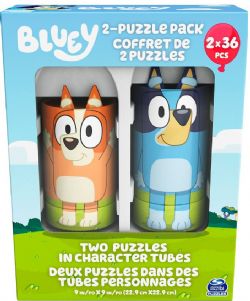 SPINMASTER CASSE-TÊTE 2X36 PIÈCES - DEUX TUBES PERSONNAGES BLUEY #6063218